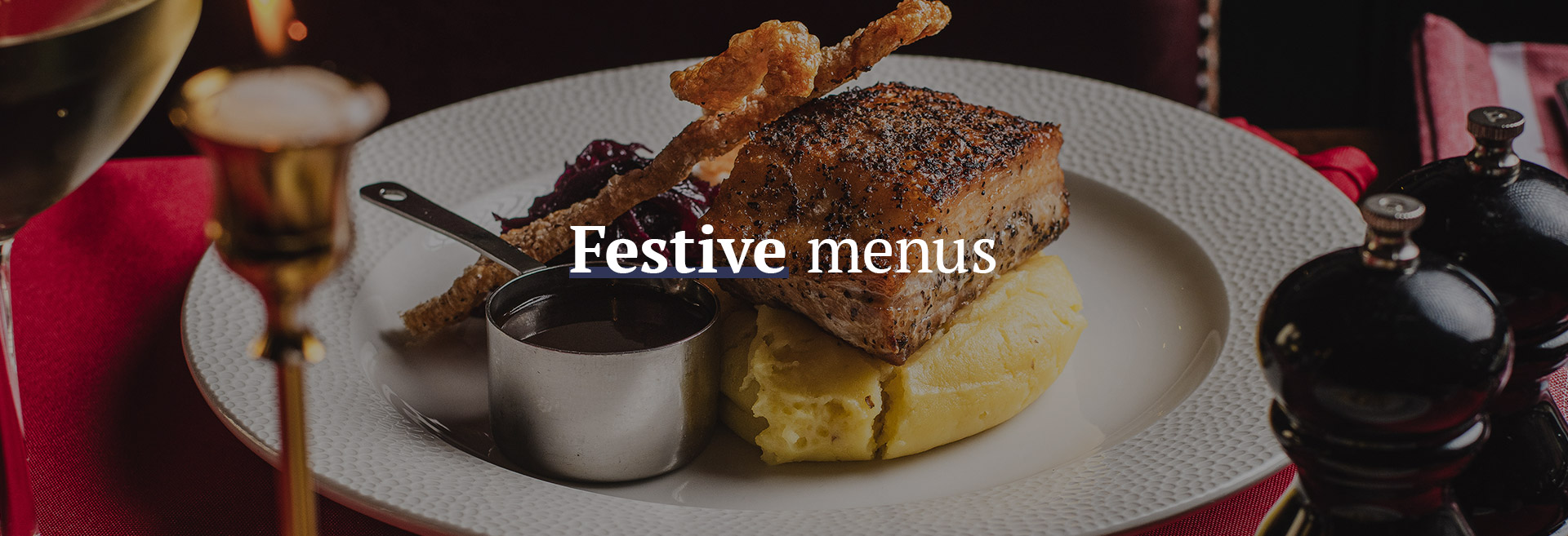 Christmas menu at The Old White Lion