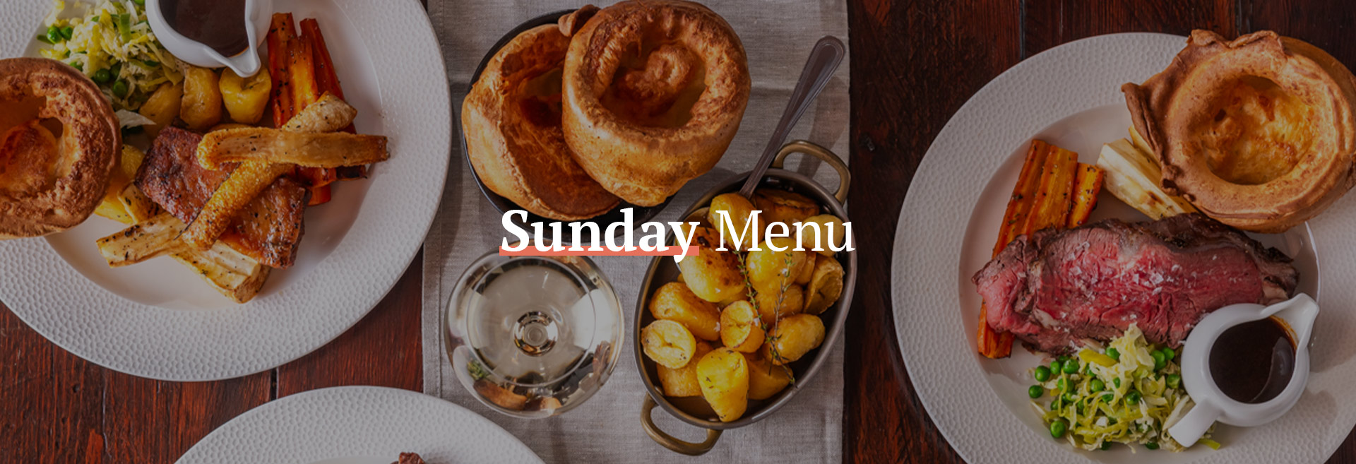 Sunday Menu at The Old White Lion